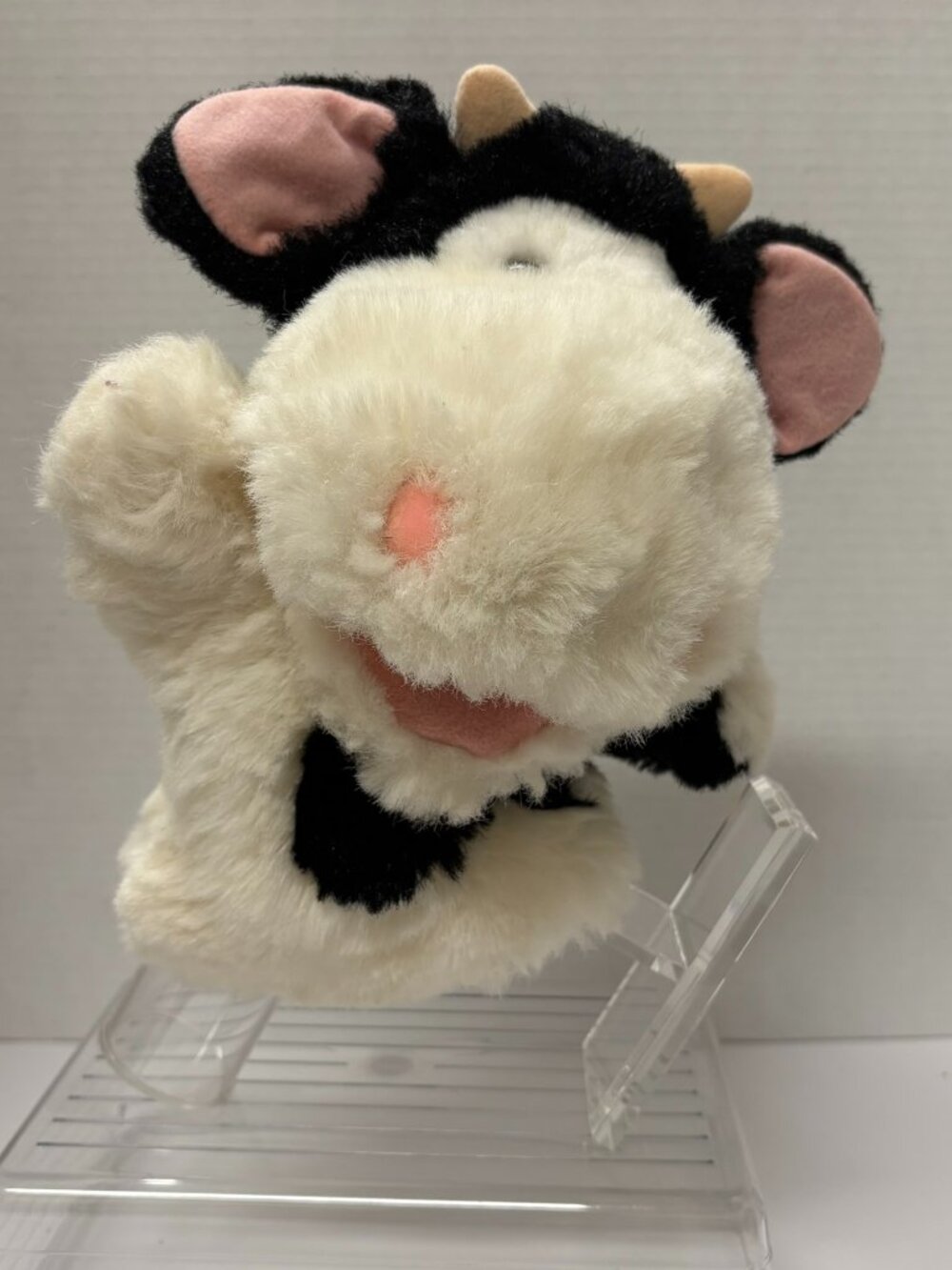 Vintage Mary Meyer Cow Plush Hand Puppet Herford Milk Cow
